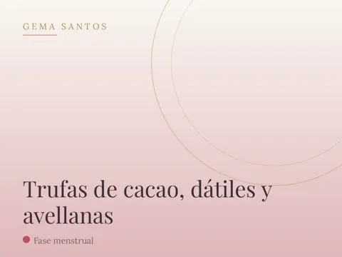 Trufas de cacao, dátiles y avellanas