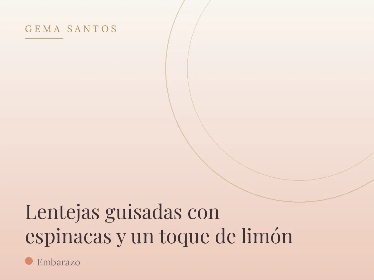 Lentejas guisadas con espinacas y un toque de limón