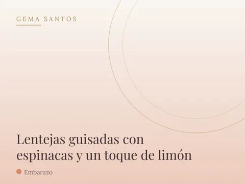 Lentejas guisadas con espinacas y un toque de limón
