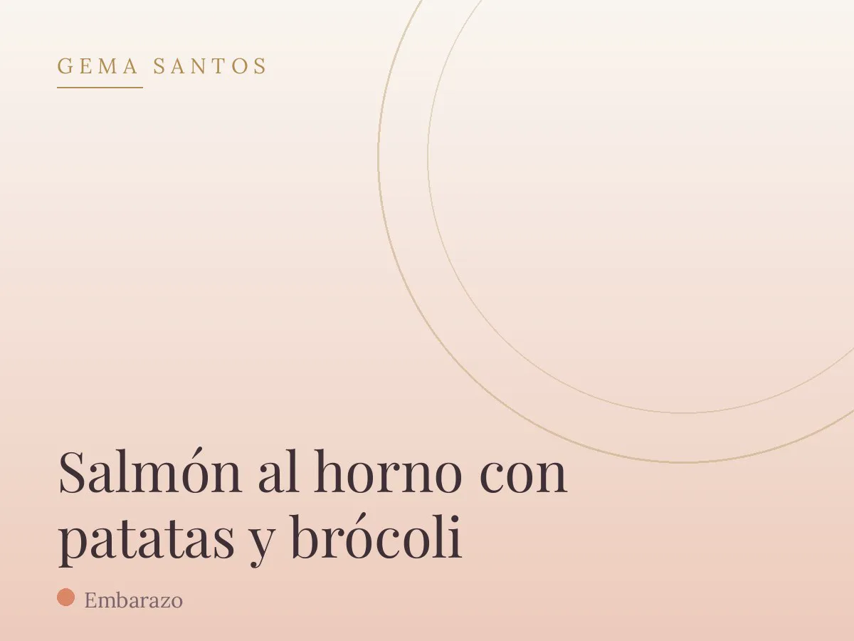 Salmón al horno con patatas y brócoli