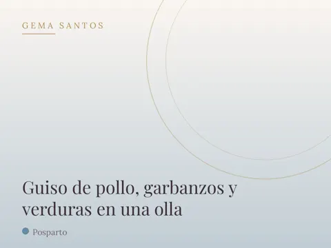 Guiso de pollo, garbanzos y verduras en una olla