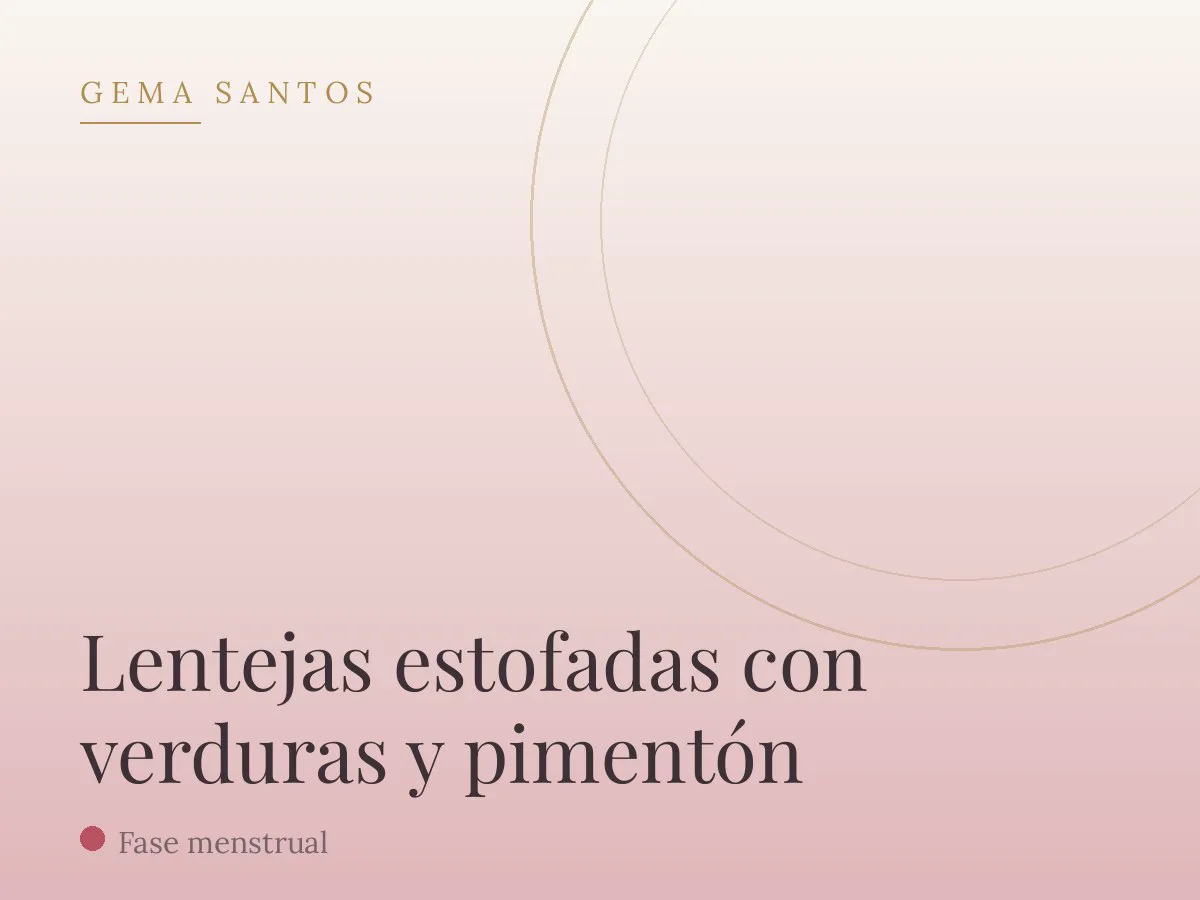 Lentejas estofadas con verduras y pimentón