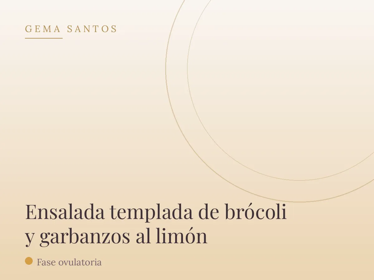 Ensalada templada de brócoli y garbanzos al limón