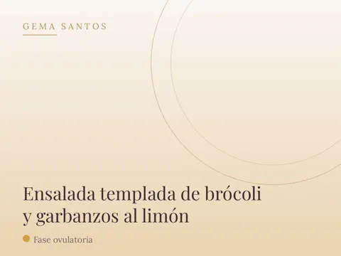 Ensalada templada de brócoli y garbanzos al limón